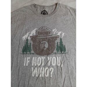 Smokey the Bear Graphic T-Shirt Medium Cotton Polyester